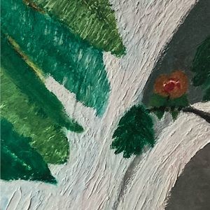 canvas print with mirror sides. Lovebirds